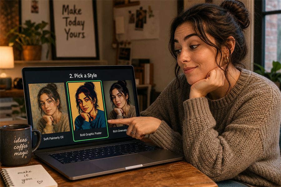 Choosing a tone on a tablet